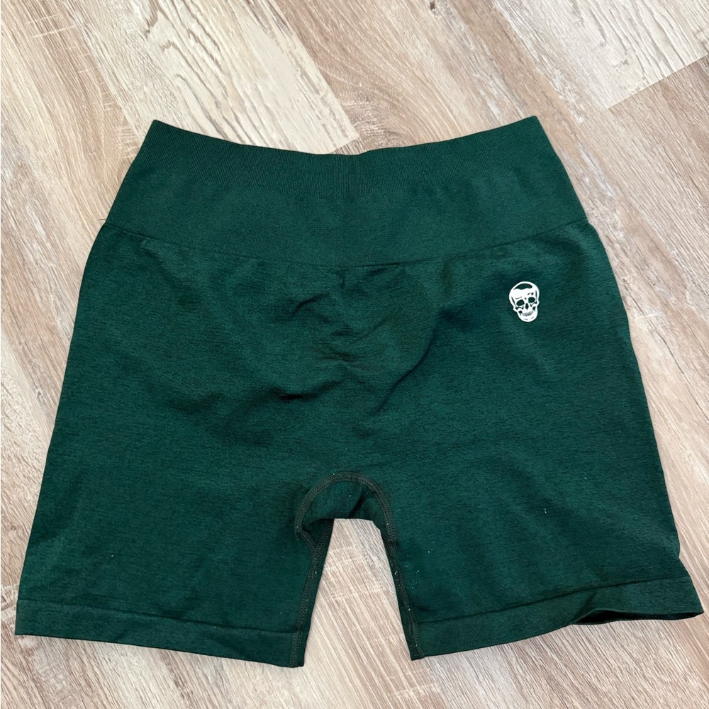 Gymreapers Women's Athletic Shorts in Dark Green